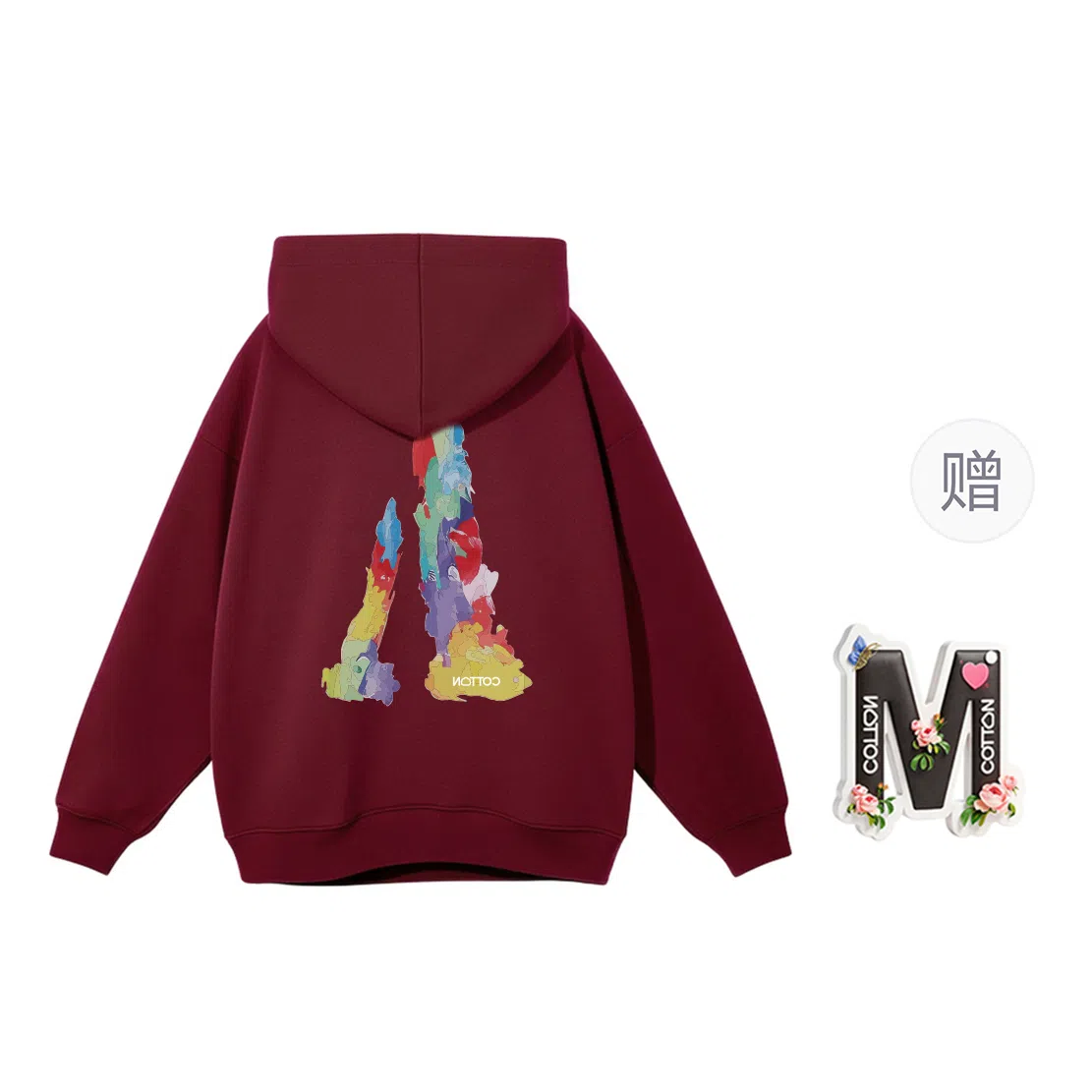 棉购 美式潮流设计感印花大码宽松上衣卫衣 女款