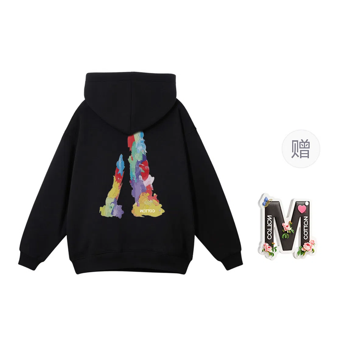 棉购 美式潮流设计感印花大码宽松上衣卫衣 女款