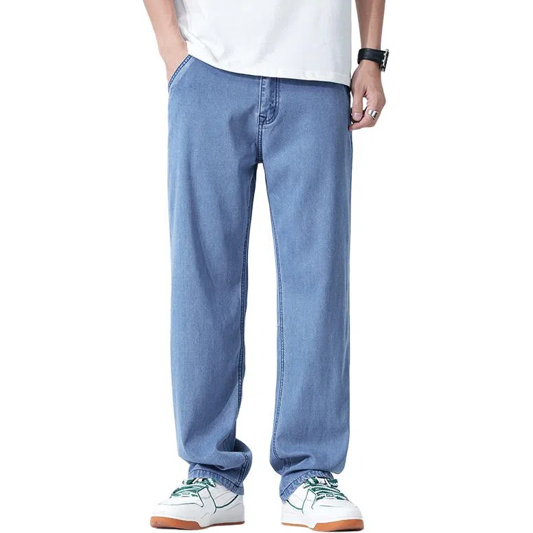 金盾 夏季阔腿宽松长裤牛仔裤 男款