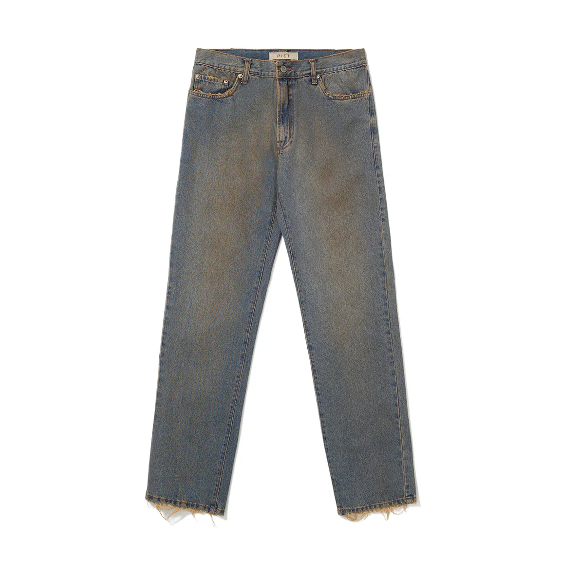 PIET Dirty Straight Leg Denim Trousers