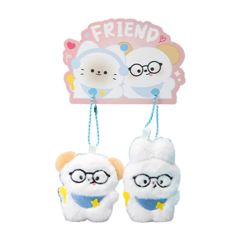 OXO OVERLOAD Cute Squeaky Plush Pair Keychain