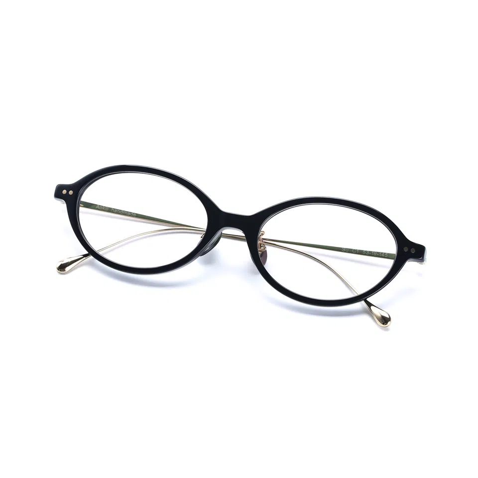 【可配度数】 青雉作 日杂高级感文艺书呆子眼镜日系时尚眼镜框高弹力不夹脸贝母鼻托 β钛板材 椭圆形 光学镜架 女款 玳瑁色日本灰黑色