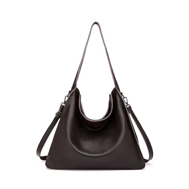 红蜻蜓 高级感百搭气质复古简约实用百搭 牛头层皮革 单肩包 常规 女款 黑色/咖啡色