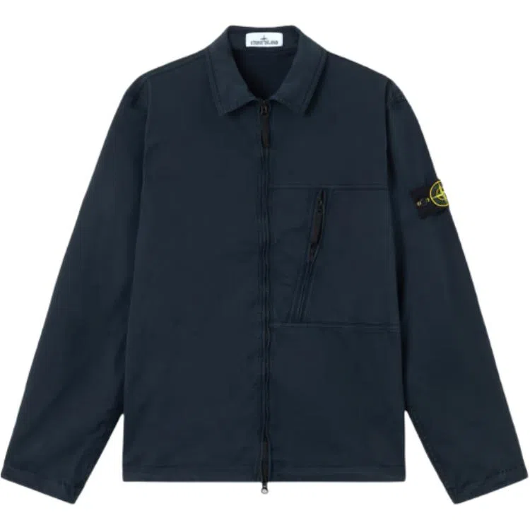 Stone Island Long Sleeve Zip Polo Shirt