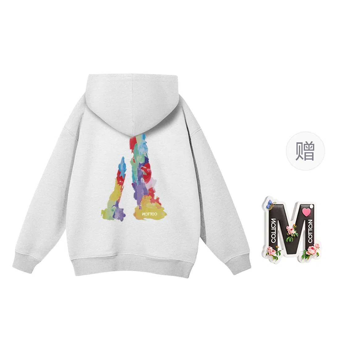 棉购 美式潮流设计感印花大码宽松上衣卫衣 女款