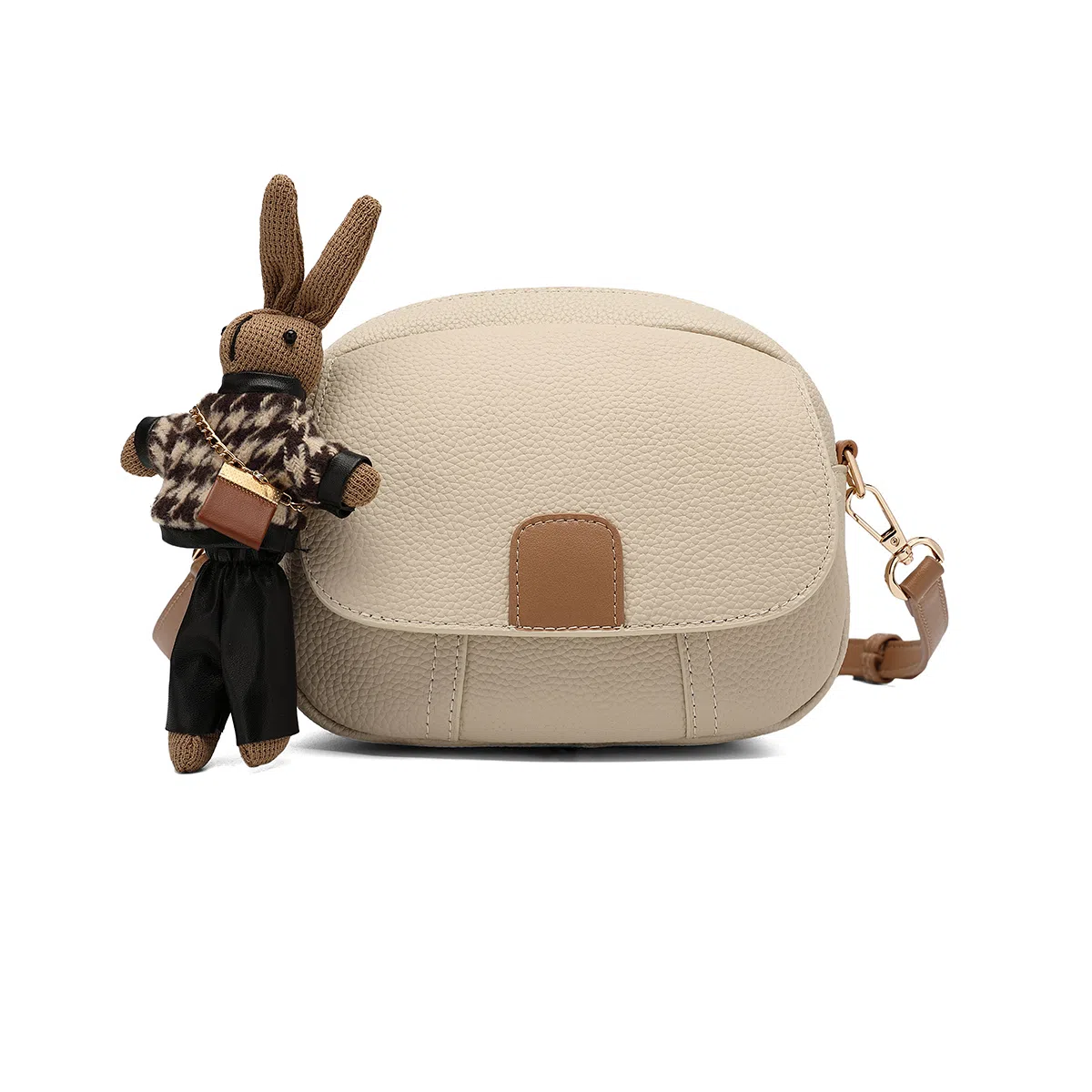 稻草人 实用通勤高级感潮流轻便 牛皮 斜挎单肩包 常规 女款 多色