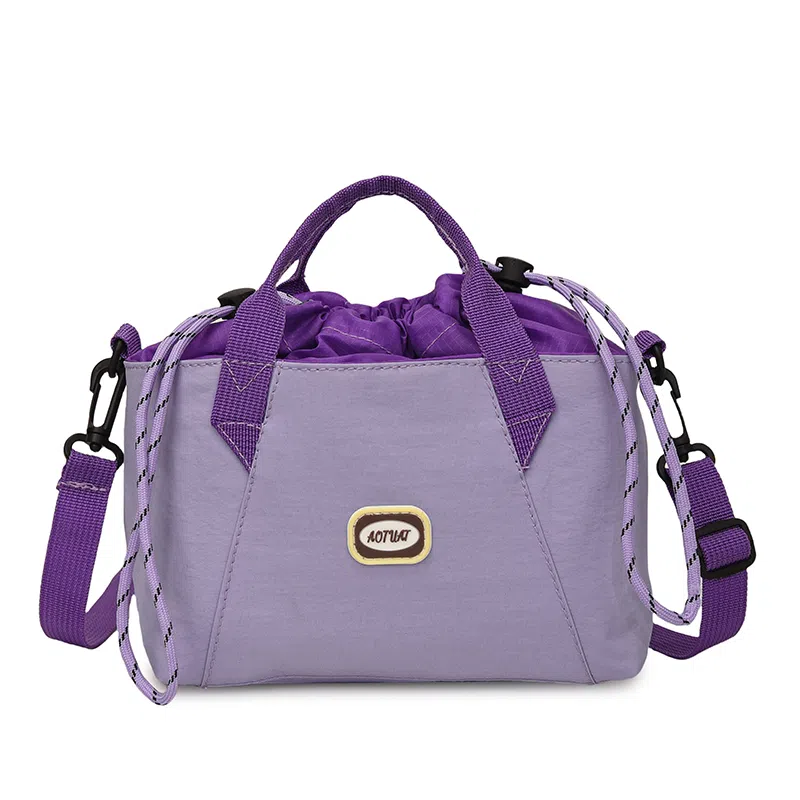 醇龙 百搭轻便时尚通勤小包休闲抽绳 尼龙 手提包 常规 男女同款情侣款 多色