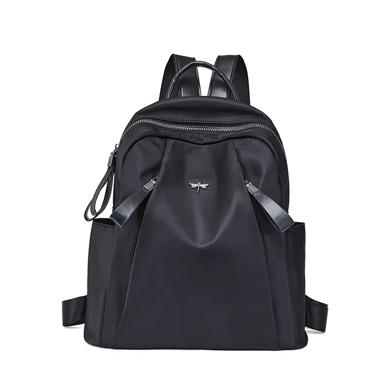 红蜻蜓 简约百搭实用大容量日常 织物 双肩包 常规 女款 黑色/卡其色/粉红色