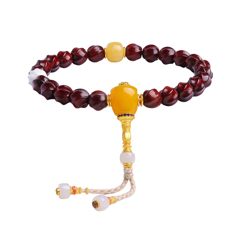 木盛缘 【精工工作室出品   扭转乾坤   扭扭珠】#好运 精品国潮多宝转运 紫檀属 手串 男女同款情侣款