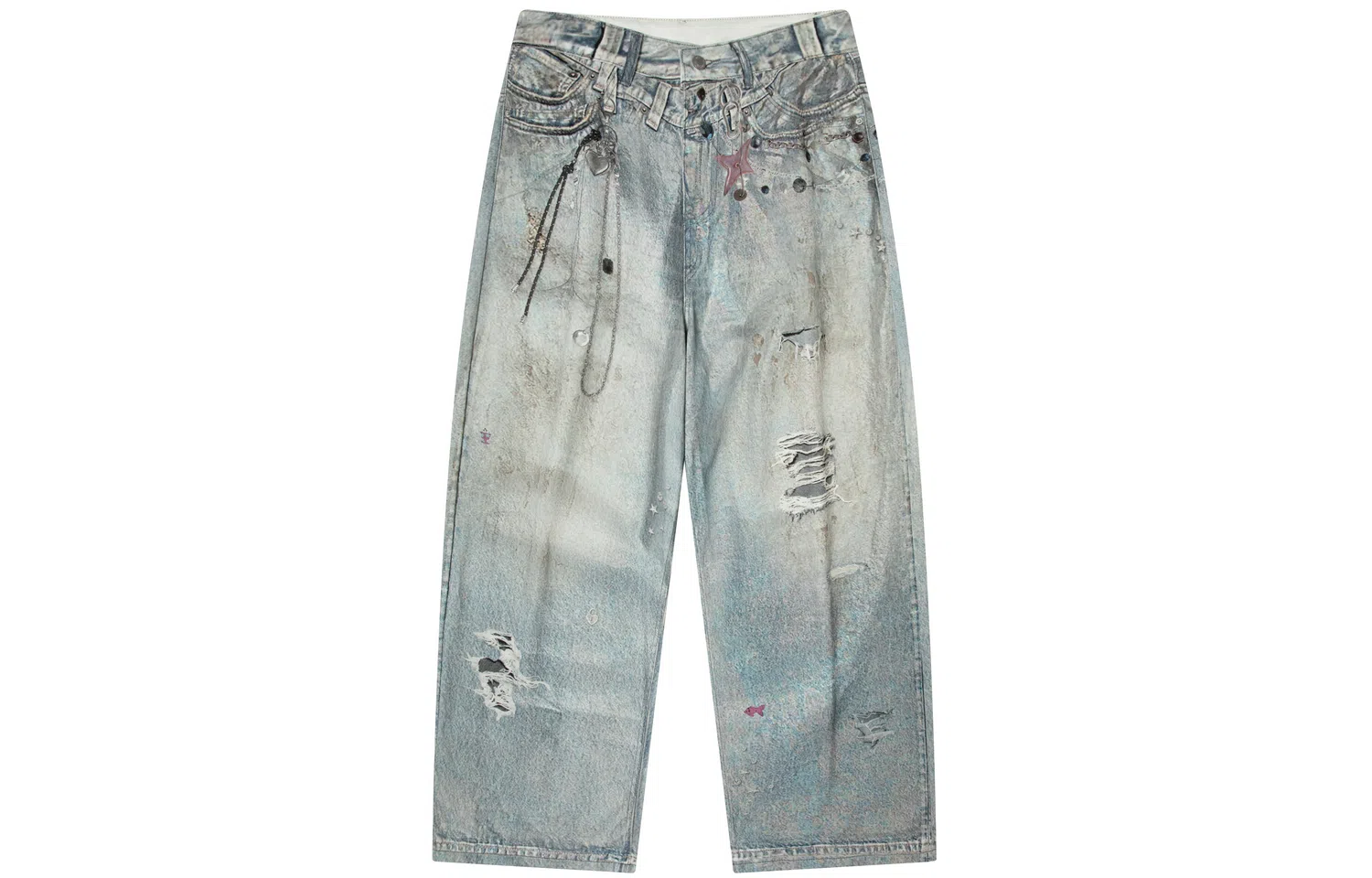 TGNS 3D Printed Beaded Vintage Denim