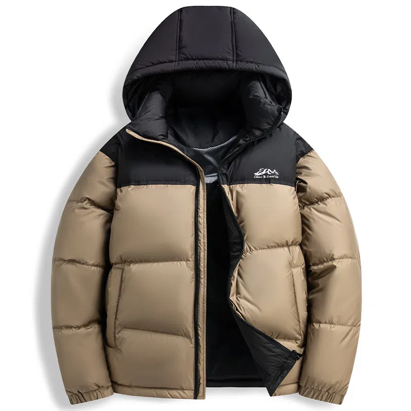 鸭鸭 极寒户外运动保暖冬季外套基础百搭短款可拆卸连帽面包羽绒服 男款