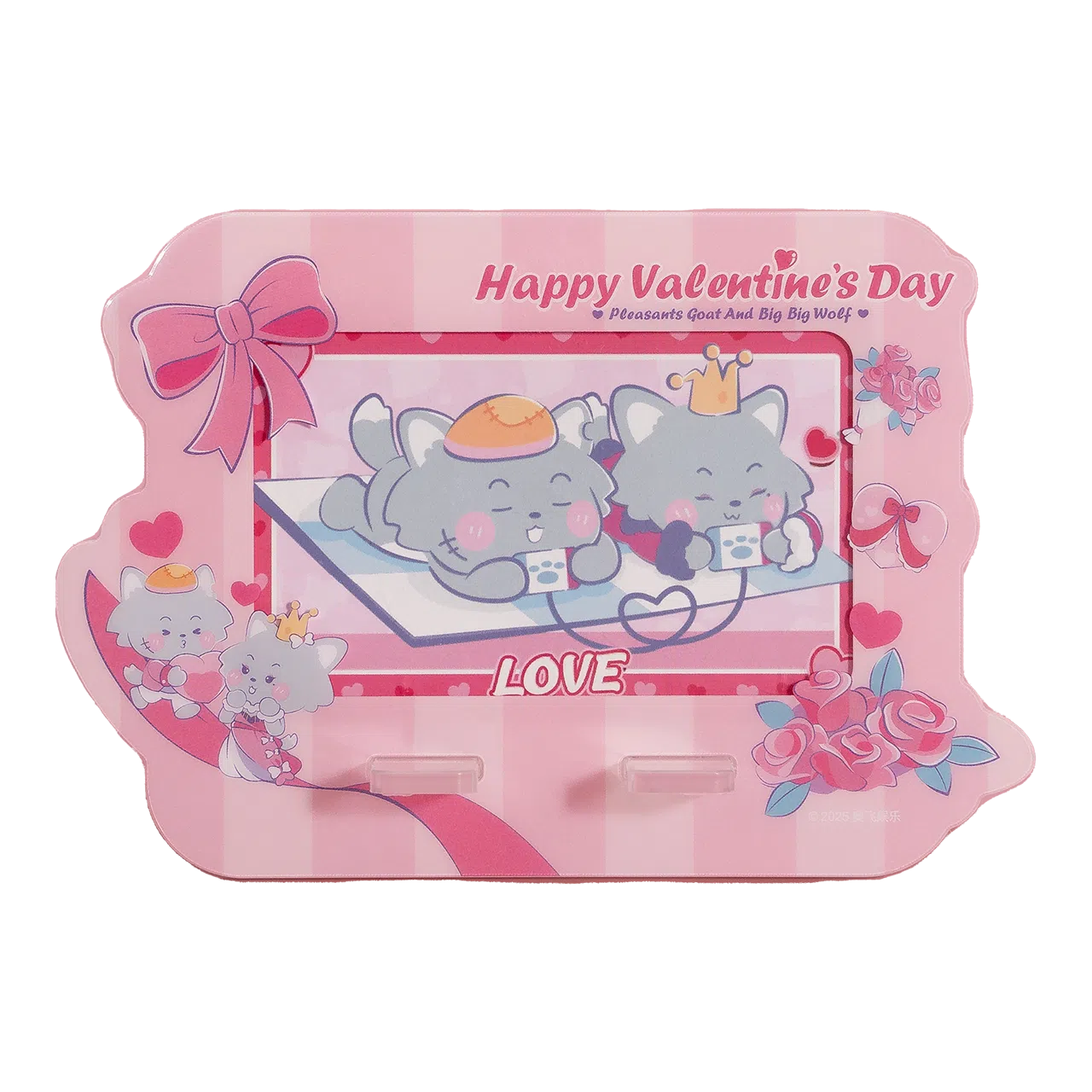 玩点无限 心动表白系列 喜羊羊与灰太狼 灰太狼 红太狼 拍立得相框组合可爱  潮流衍生品