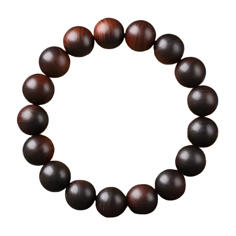 吉千年 【顺丰包邮】新中式复古潮流风 好运 生日 招财进宝陈化料高油高密黑油雷击太行山 崖柏 木作手串 男女同款情侣款