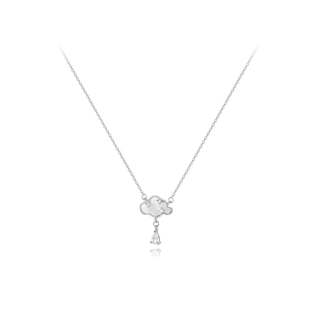 【纯银999】 六桂福珠宝 经典百搭小众设计精致高级感简约学生日常时尚轻奢约会通勤温柔气质可调节锁骨链 足银 项链 女款