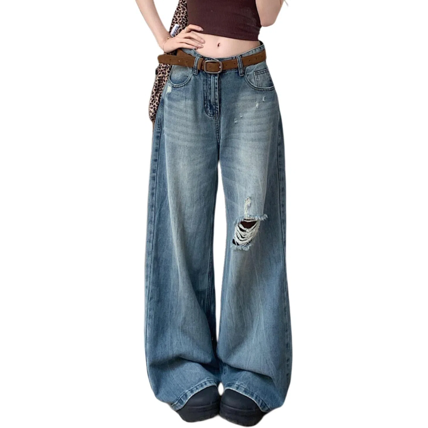 黛尔佳人 舒适时尚百搭潮流牛仔裤 女款