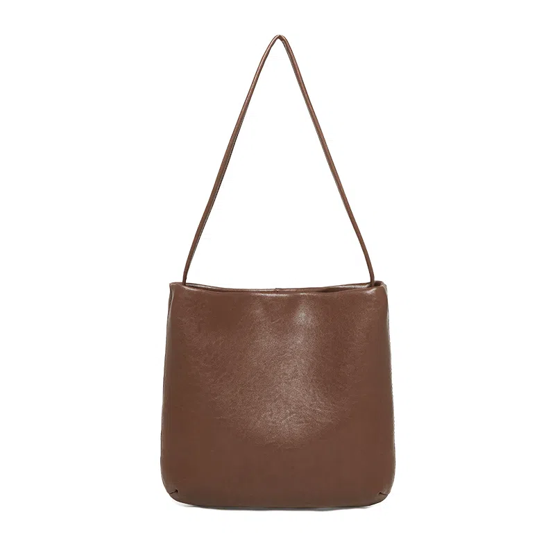 纳兰杜 复古小众水桶包高级感简约时尚休闲百搭通勤 牛皮 单肩包 女款 多色