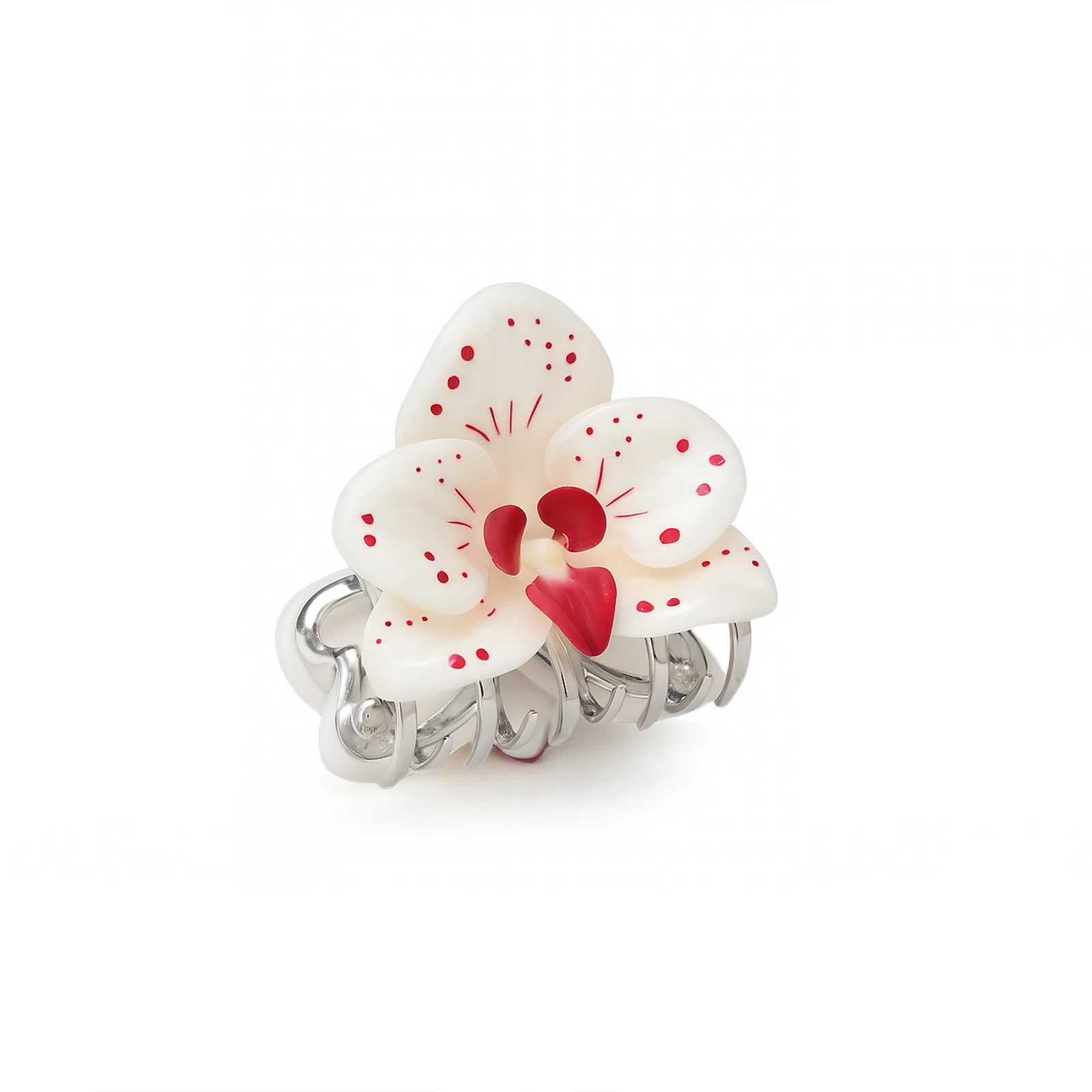 SUMIYAKI Butterfly Orchid Resin Hair Clip Good Luck Glaze