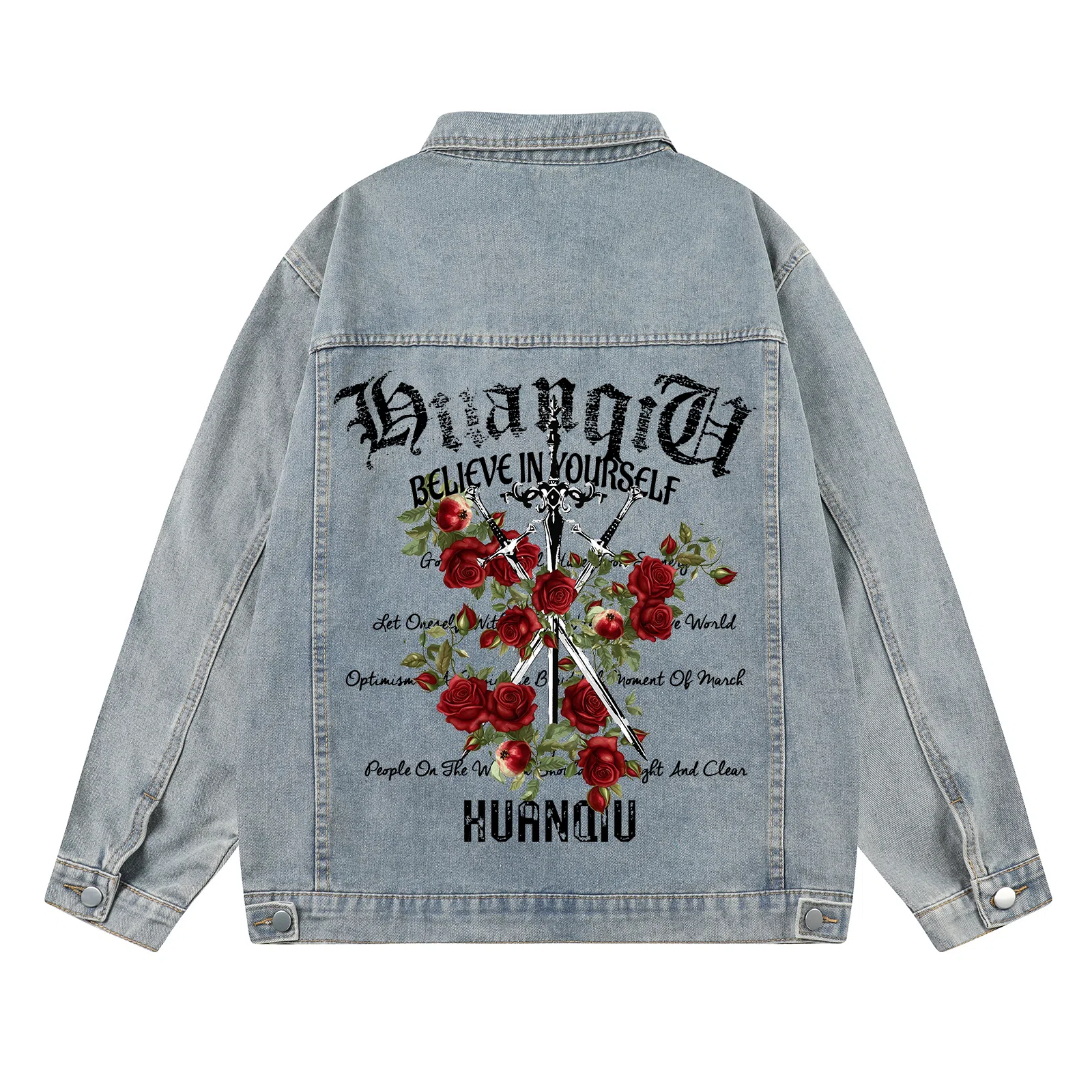HUANQIU Vintage Washed Denim Jacket