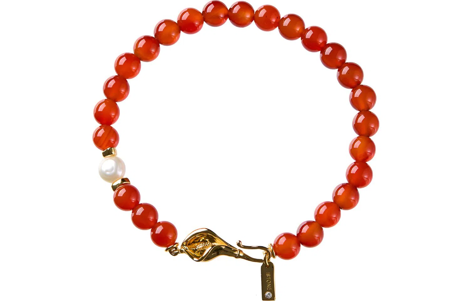 石头记 鸿运吉祥 小众设计马蹄莲串珠手饰 新中式国风精致 轻奢显白 贵气高级感通勤百搭 #好运 玛瑙 手串 女款