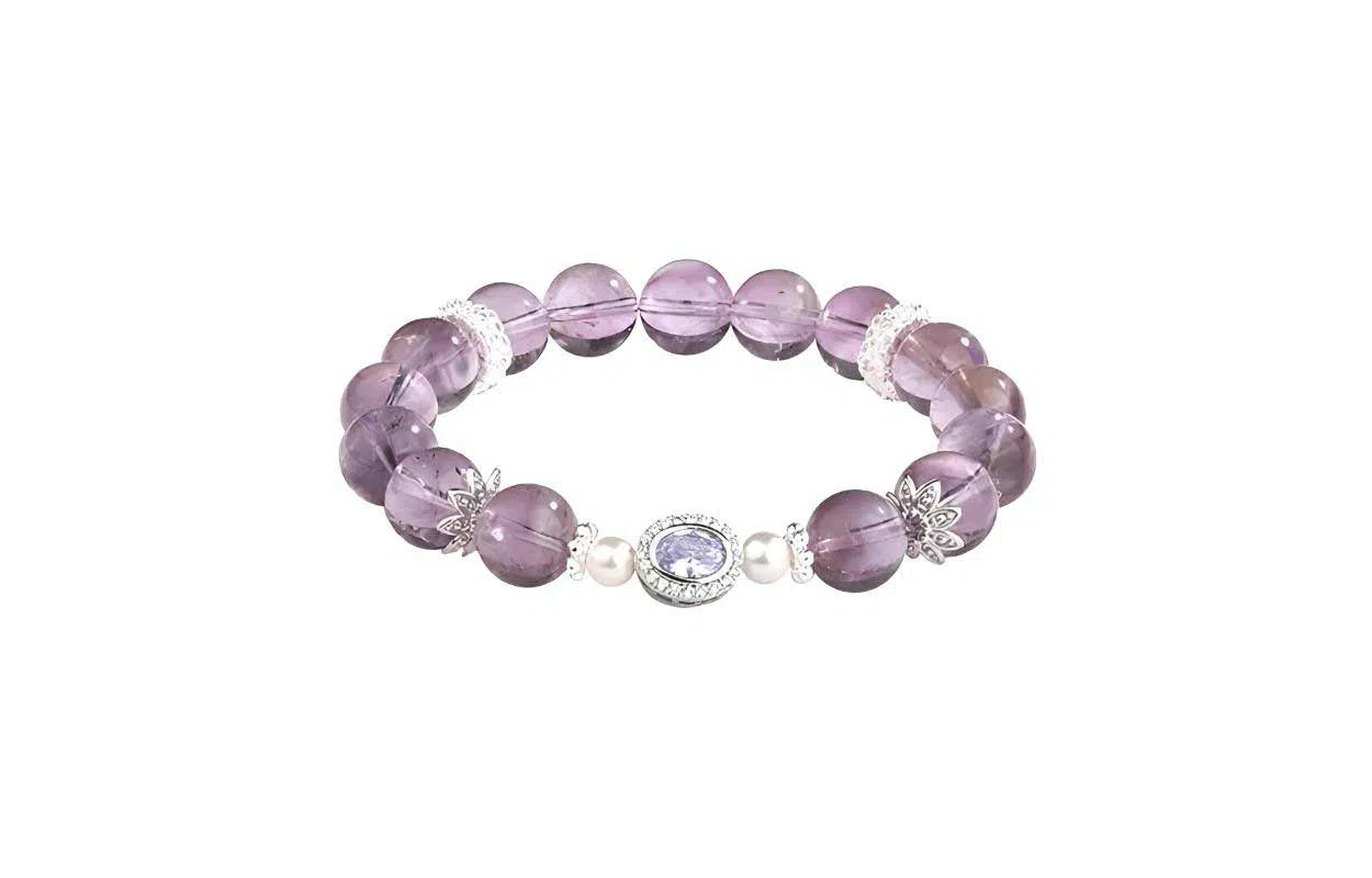 百利金 紫气东来平安转运顺遂纳福国潮复古新中式精致轻奢优雅气质经典百搭小众设计转运#好运 紫水晶 手串 男女同款情侣款