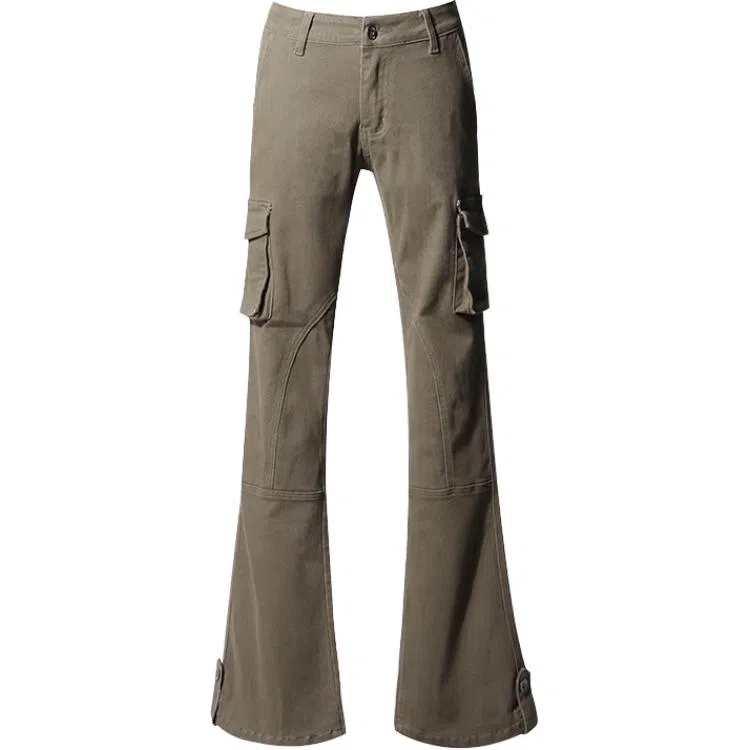 如续 美式复古微喇简约拖地裤子牛仔裤 女款