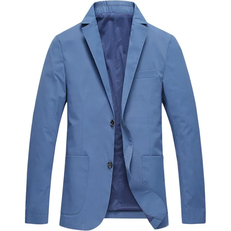 春秋通勤棉质休闲商务轻奢简约修身中年服单件上衣西装 男款