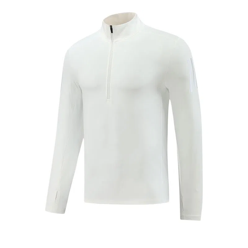 美式运动户外训练服高领半拉链简约透气速干健身衣 男女同款