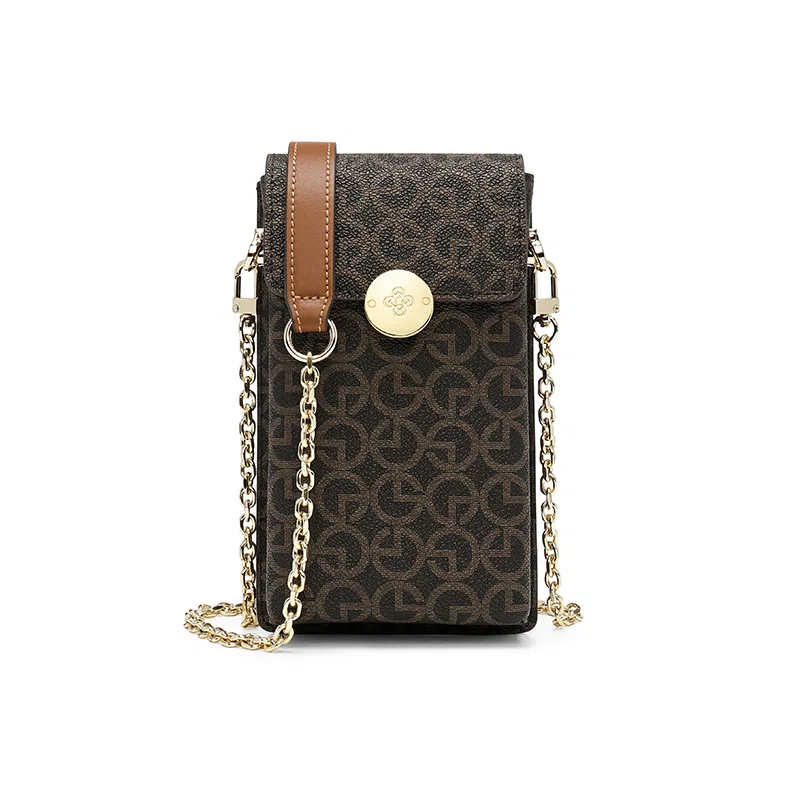 Goldlion Crossbody Phone Bag Brown