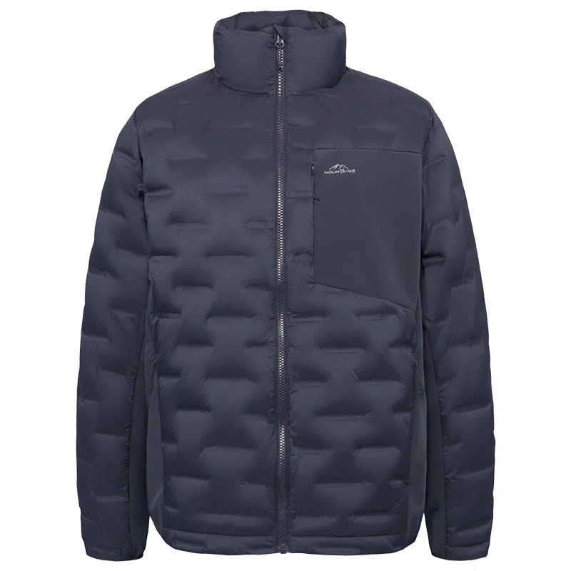 鸭鸭 纯色轻薄立领时尚简约百搭外套羽绒服 男款