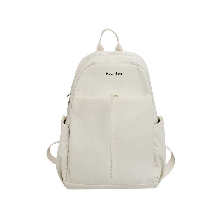 木林森 日系简约大容量通勤校园风防泼水时尚百搭纯色外出旅行背包 尼龙拼涤纶 双肩包 常规 男女同款情侣款 多色