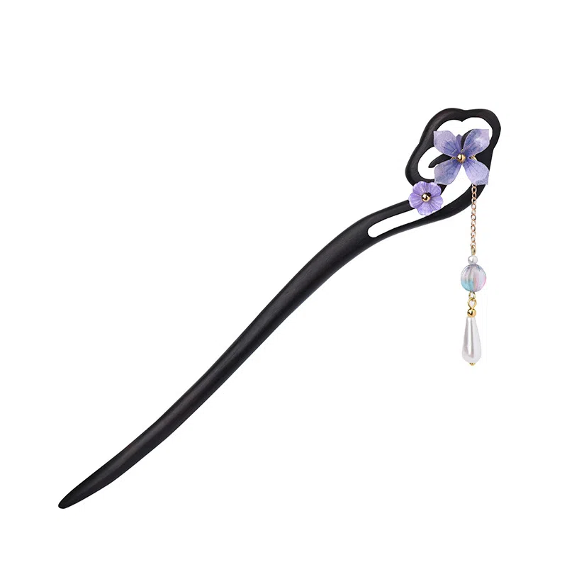 聆听花开 高品质精致优雅新中式个性民族风发饰汉服旗袍古风国潮复古高级感轻奢素雅发钗小苍兰 树脂 发簪 女款