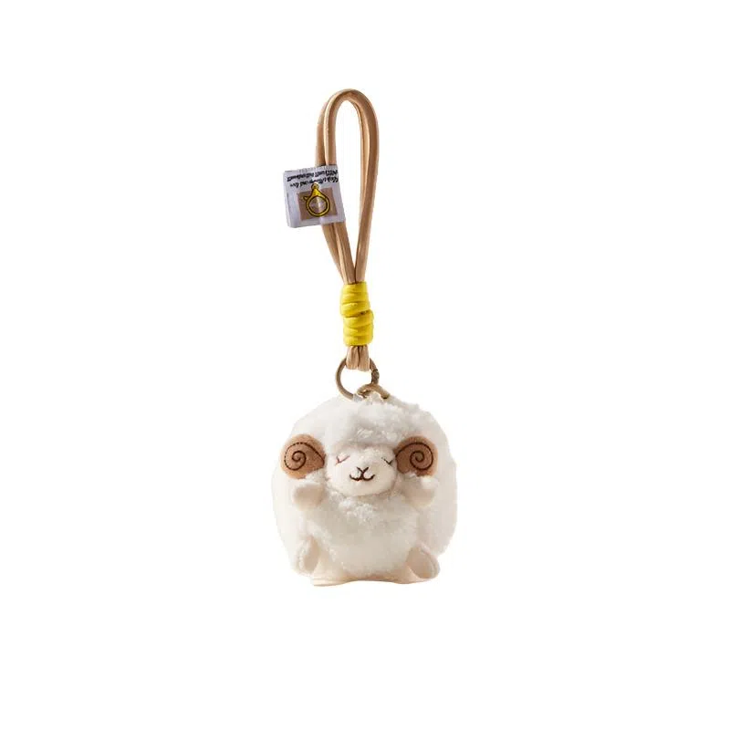 丹琴 呆萌小绵羊 可爱个性胖乎乎手绳书包背包挂饰卡通钥匙扣 毛绒 挂件 男女同款情侣款