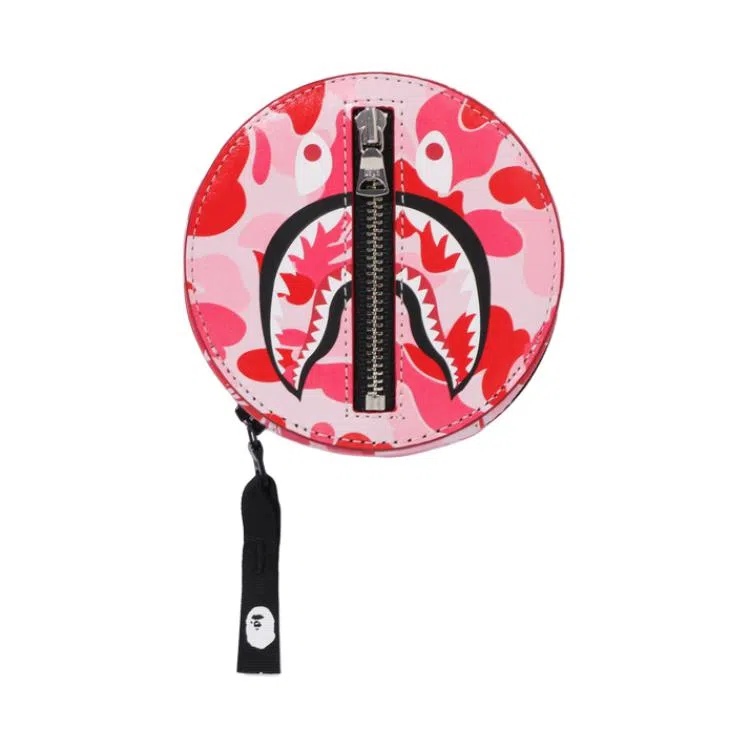 A BATHING APE Shark Round PU Wallet