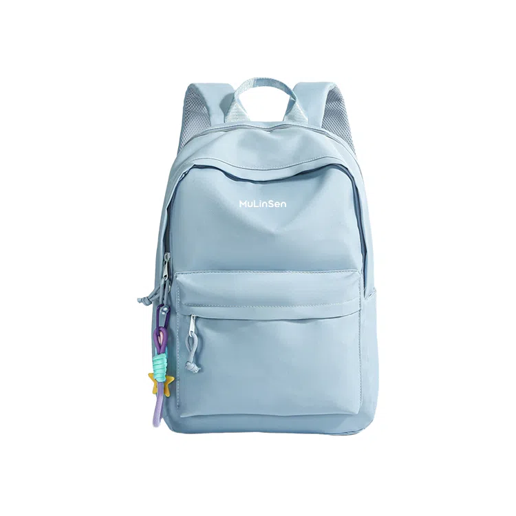 木林森 时尚简约纯色大容量初高中大学生上课通勤时尚潮流出差短途旅行休闲电脑背包 尼龙 双肩包 常规 男女同款情侣款 多色