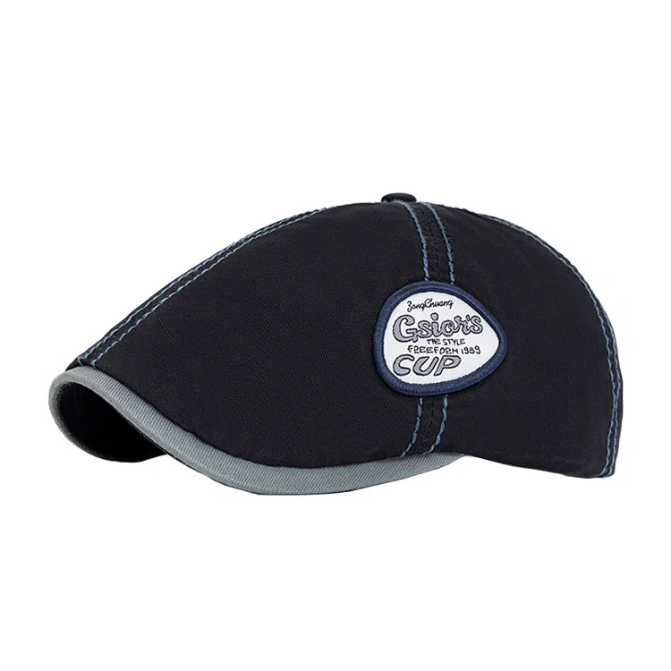 雅鹿优选 美式复古小众设计大头围前进帽休闲出行百搭文艺潮流 棉 贝雷帽 男女同款情侣款