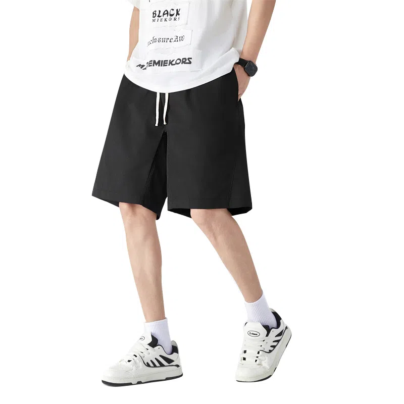 金盾 夏季五分裤宽松纯色休闲短裤 男款