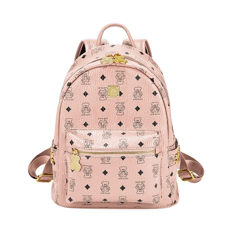 JANE KLAIN Vintage Bear Print Backpack