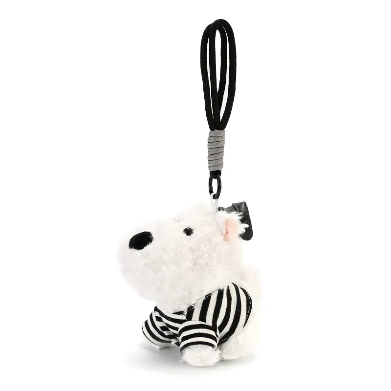如花梦 可爱满分 西高地小狗包包挂饰卡通潦草小狗公仔 毛绒 钥匙扣 男女同款情侣款
