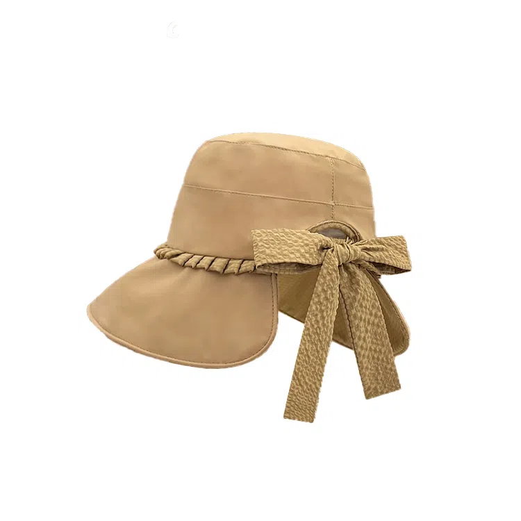 雅鹿优选 简约纯色轻奢感度假小香风夏季大檐显脸小遮阳时尚休闲 聚酯纤维 渔夫帽 女款