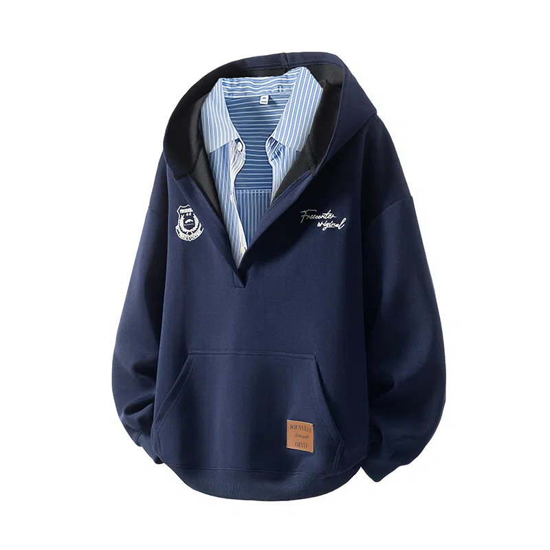 PISYPOX Retro Letter Print Hoodie