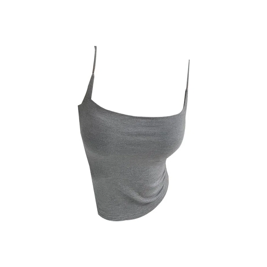 木清清 法式蕾丝露背带胸垫背心纯欲内搭打底外穿美背文胸一体吊带 女款