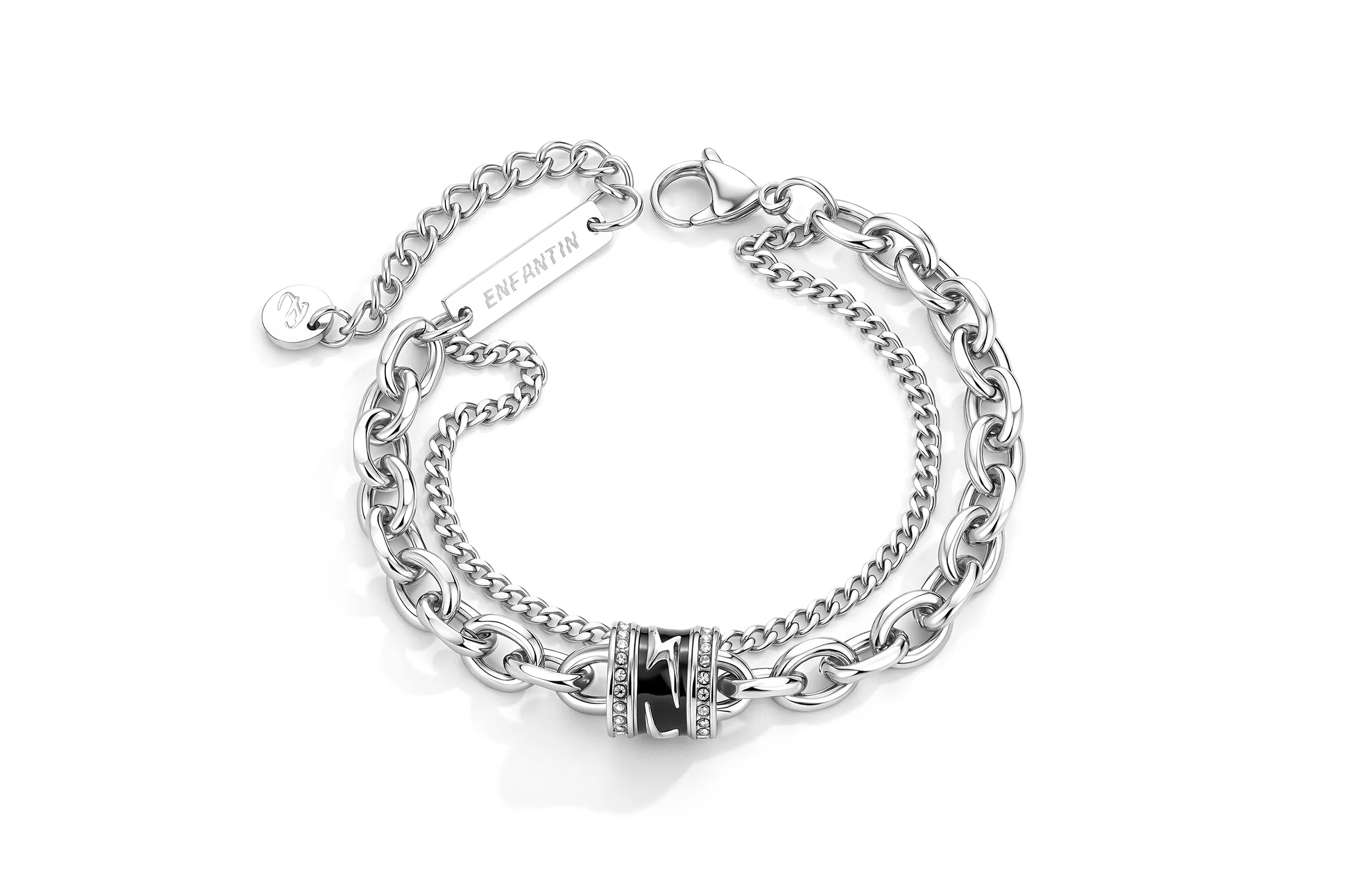 ENFANTIN Double Layer Lightning Cuban Chain Bracelet