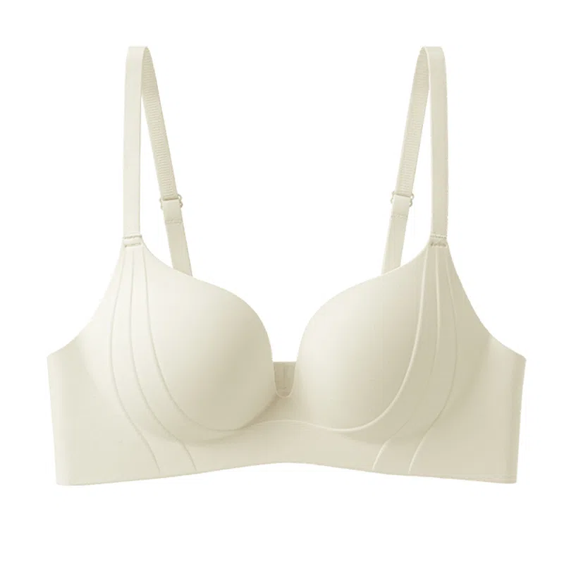 二三二三 透气吸汗聚拢有型防下垂亲肤柔软无痕舒适侧收副乳美背时尚百搭通勤无钢圈可调节肩带文胸 女款