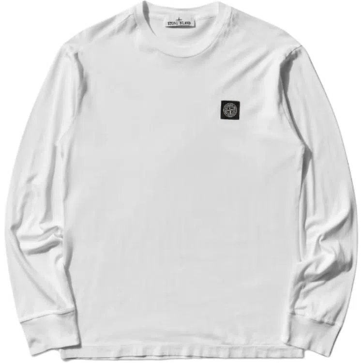 Stone Island Slim Logo Crewneck Long Sleeve Tee