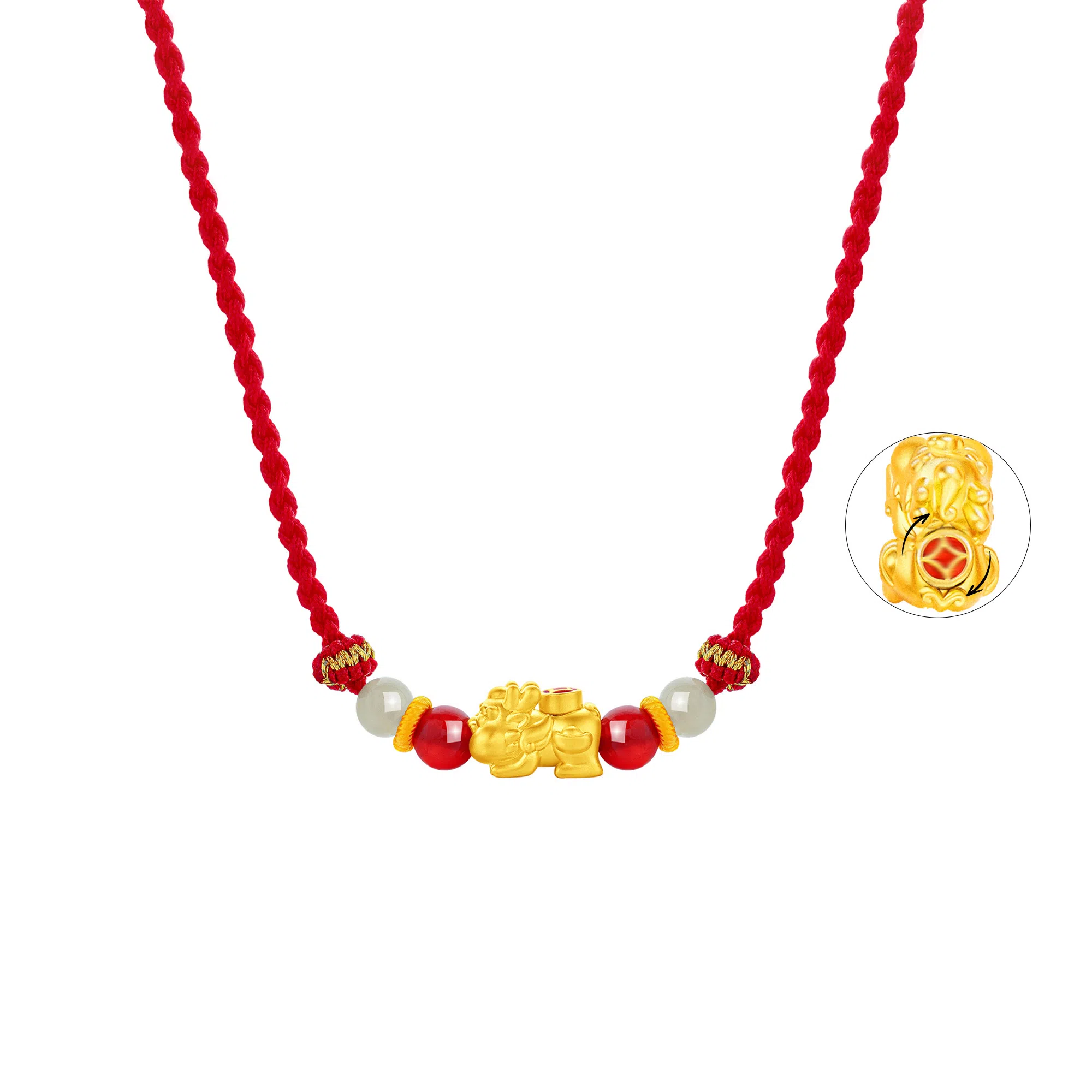 【原创首发】 老凤祥 赚钱貔貅 新中式招财进宝日进斗金可旋转可调节 精致时尚高级感精美礼盒 足银 项链 男女同款情侣款