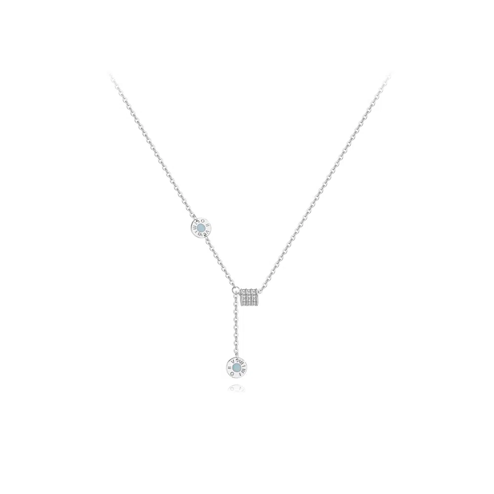 【纯银999】 六桂福珠宝 小蛮腰 经典百搭小众设计高级感学生日常精致简约轻奢转运约会通勤温柔气质可调节锁骨链  足银 项链 女款