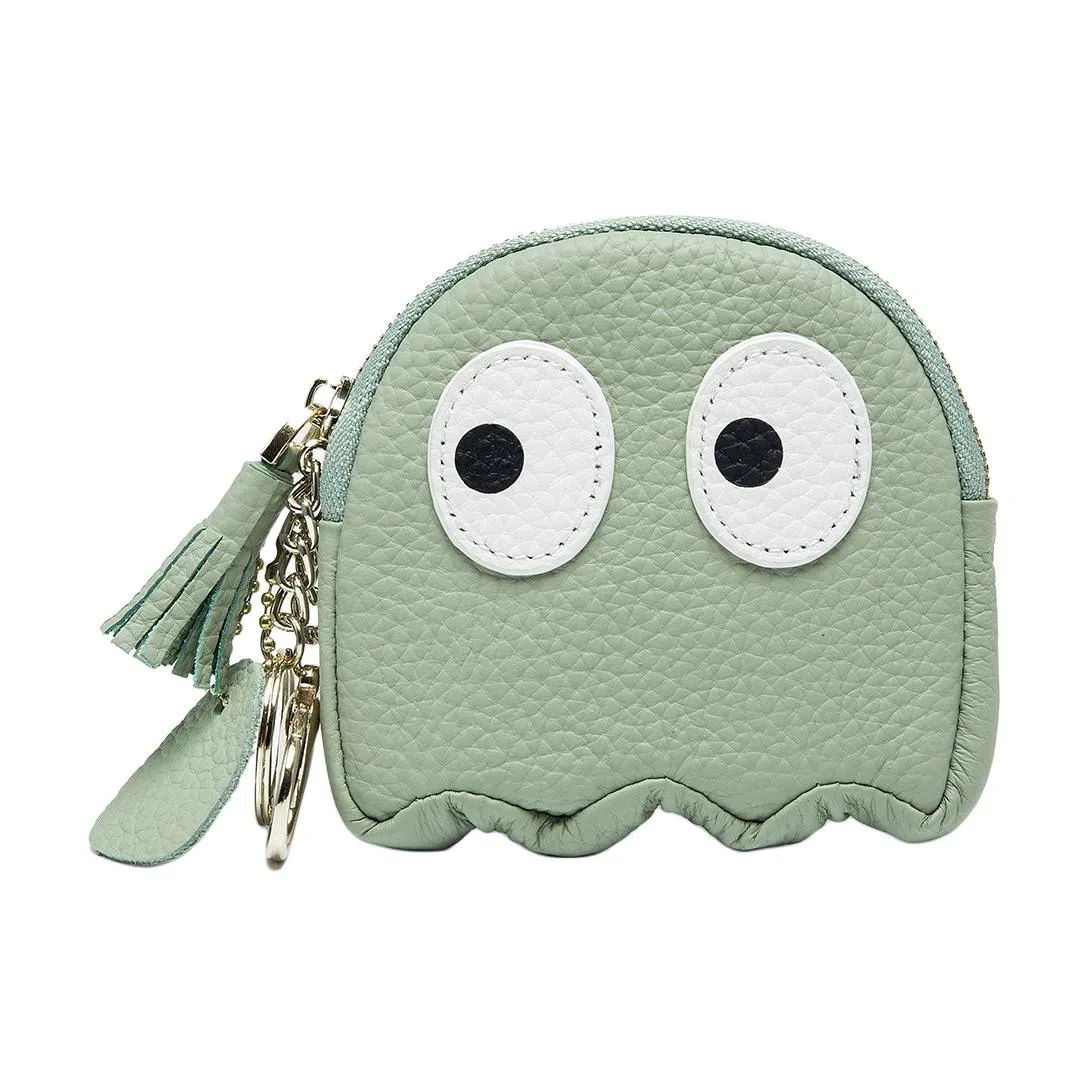 掐尖 创意卡通可爱拉链钱袋真皮硬币包小众设计软皮钥匙包卡包 头层牛皮 零钱包 女款 多色