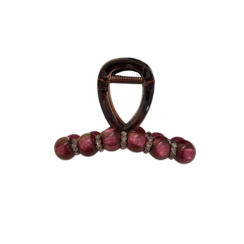 尚先生 气质美拉德交叉发饰轻便百搭后脑勺夹子抓夹 亚克力 发夹 男女同款情侣款