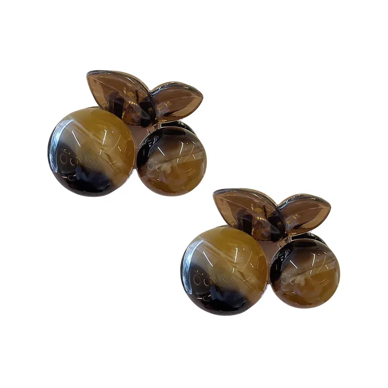 蒙妮 复古气质樱桃小抓夹 亚克力 发夹 女款