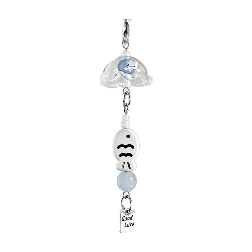 饰伴 游灵小鱼挂饰幸运小鱼 日常百搭 书包钥匙 小众设计日常百搭 合金 挂件 男女同款情侣款